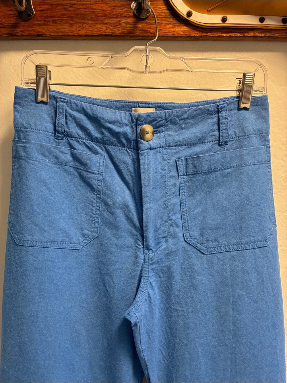 Maeve/Anthropologie full length-Wide-Leg Pants in Bright Blue-Size 27 - Picture 2 of 7